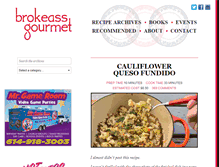 Tablet Screenshot of brokeassgourmet.com